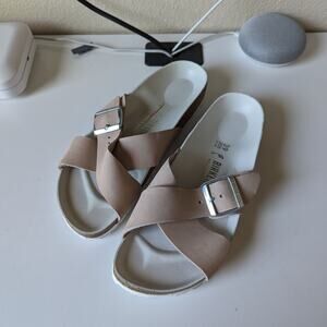 Birkenstock Siena Hex Light Rose Nubuck Slip On Sandals size 8